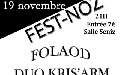 Fest-Noz le 19 novembre 2022 à Baden …découvrez l’affiche